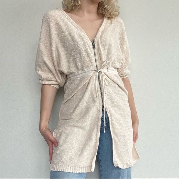 Free People Sweaters - Free People Long Line Zip-Up Sweater